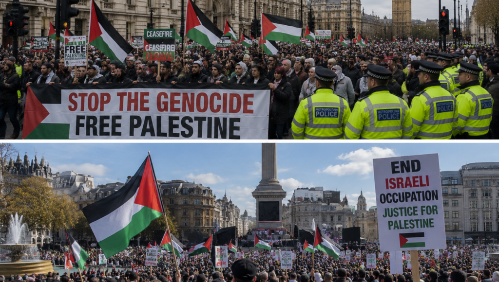 Demonstrations in London Today